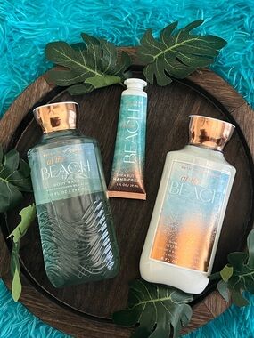 NWT Bath & Body Works 'At The Beach' Body Care Set - Full Size